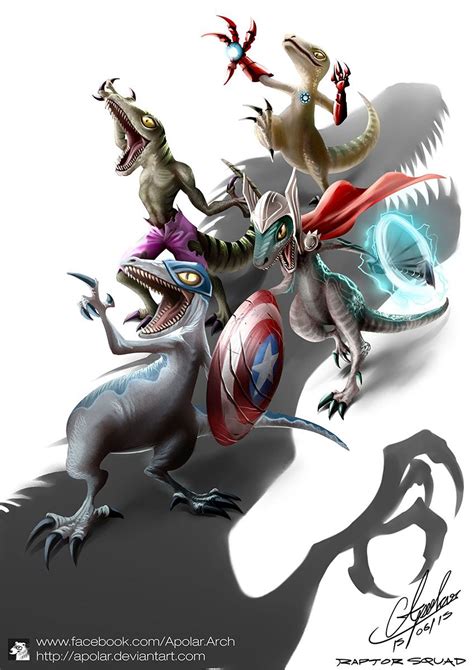 Raptor Squad Age Of Jurassic By Apolar On Deviantart Avengers Mixed
