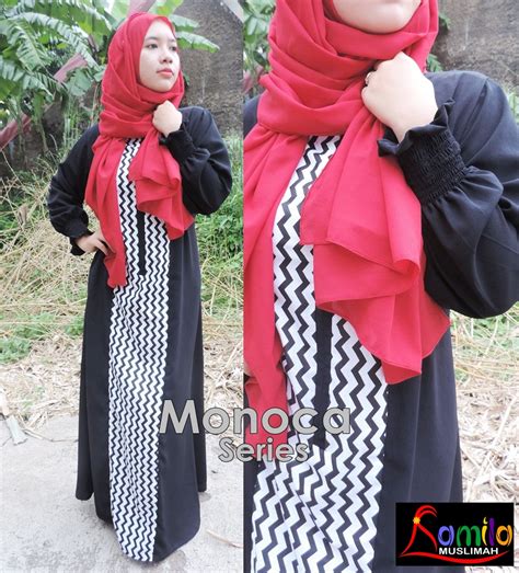 Koleksi Gamis Idul Fitri 2016 Myhijabshop Monochrome Hijab Style