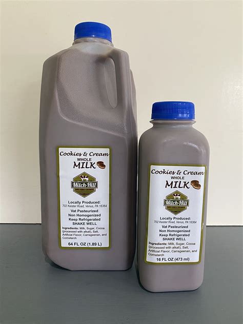 Cookies And Cream Whole Milk Mitch Hill Dairy Farm And Creamery