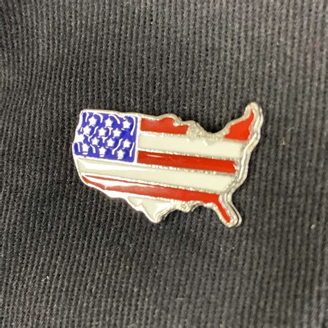 Usa Shaped Flag Lapel Pin Patriot Powered Products