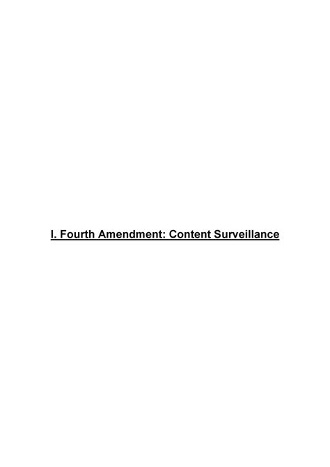 Fordham Privacy Def I Fourth Amendment Content Surveillance Held