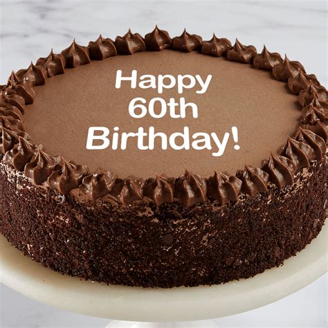 Happy 60th Birthday Double Chocolate Cake Delivered