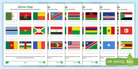 Flags Of Africa Worksheet Teacher Made Twinkl