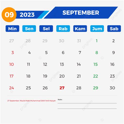 Kalender September 2023 Lengkap Dengan Tanggal Merah Kalender