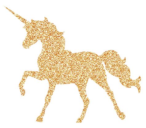 Unicorn Unicorns Glitter Glittery Fantasy Gold Golden