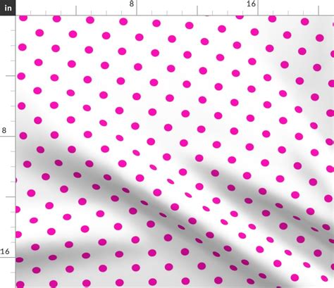 Pink Polka Dots Fabric Spoonflower