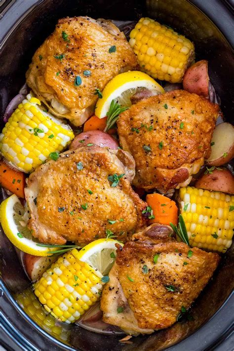 Slow Cooker Chicken Thighs With Vegetables Jessica Gavin