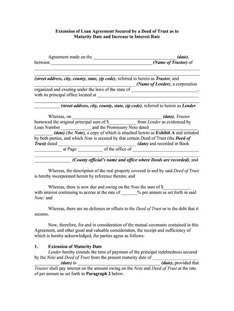 Deed Of Trust Template