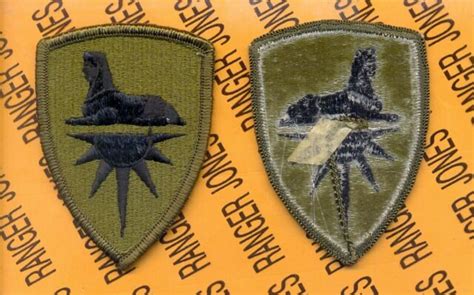 Us Army Intelligence Command Od Green And Black Uniform Patch Me Ebay