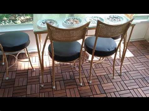 Wood floor tiles ikea for patio or balcony furniture others on carou. Balcony Makeover IKEA Flooring ONE YEAR LATER - YouTube