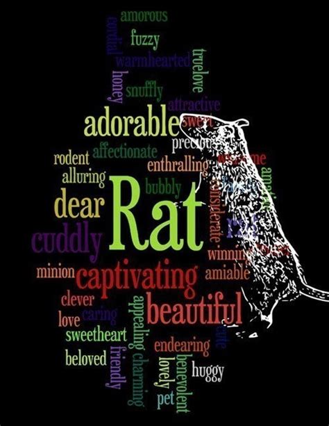 Items Similar To Pet Rat Word Art Poem Print On Etsy