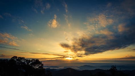 Amazing Colorful Timelapse Sunset Over Macedonia Mountain