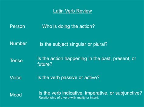Latin Verb Review