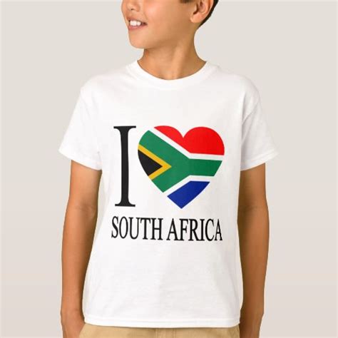I Love South Africa T Shirt Zazzle