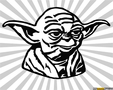 Supercoloring.com is a super fun for all ages: yoda face coloring pages 01 | Drawing stars, Yoda drawing ...