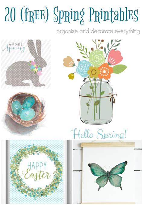 20 Free Spring Printables Friday Favorite Finds Organize And