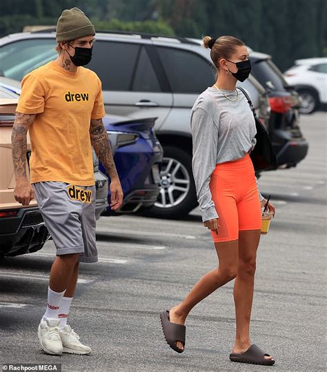 justin bieber reps his drew label while going to hot yoga with his wife hailey daily mail online