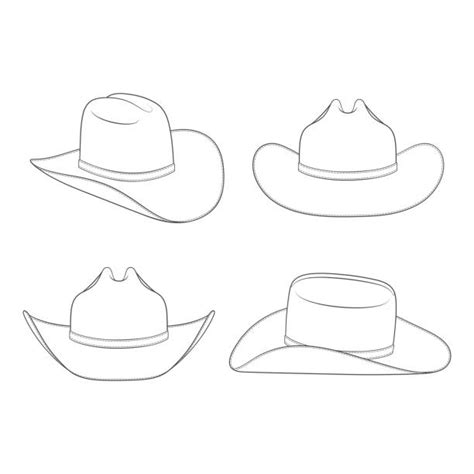 Cowboy Hat Outline Stock Photos Pictures And Royalty Free Images Istock