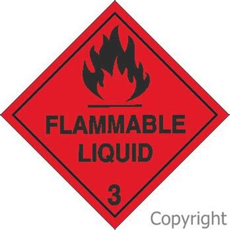 Hazchem Flammable Liquid Sign Border Lifting And Safety Pty Ltd
