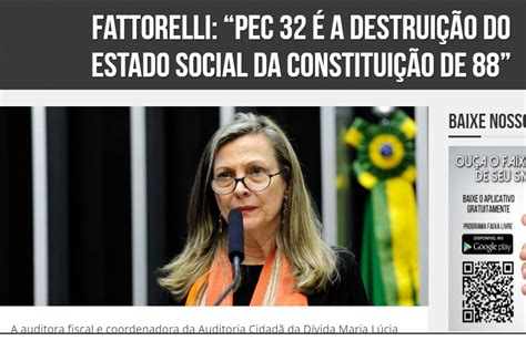 A falta de projeto de estado de guedes. Faixa livre: Fattorelli: "PEC 32 é a destruição do Estado ...