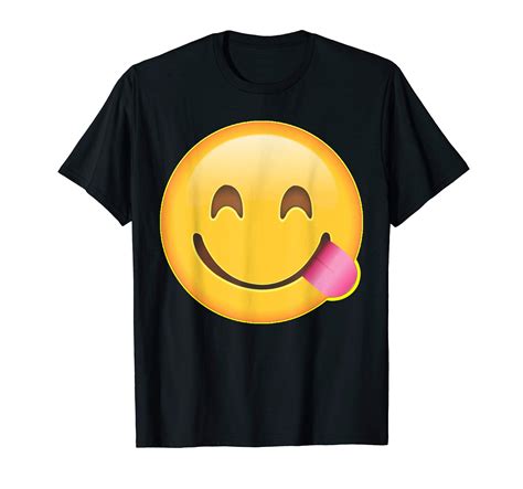 Buy Emoji Smiley Tongue Face Silly Emoticon Yellow Texting T Shirt Online At Desertcartindia