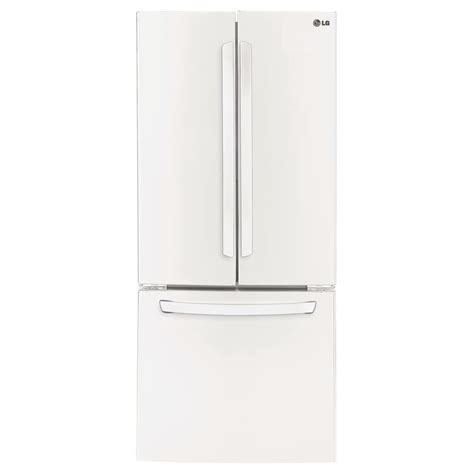 lg electronics 30 in w 22 cu ft french door refrigerator in white lfcs22520w the home depot