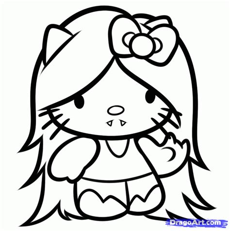 Download and print these hello kitty drawings for kids coloring pages for free. Hello Kitty To Draw - Coloring Home