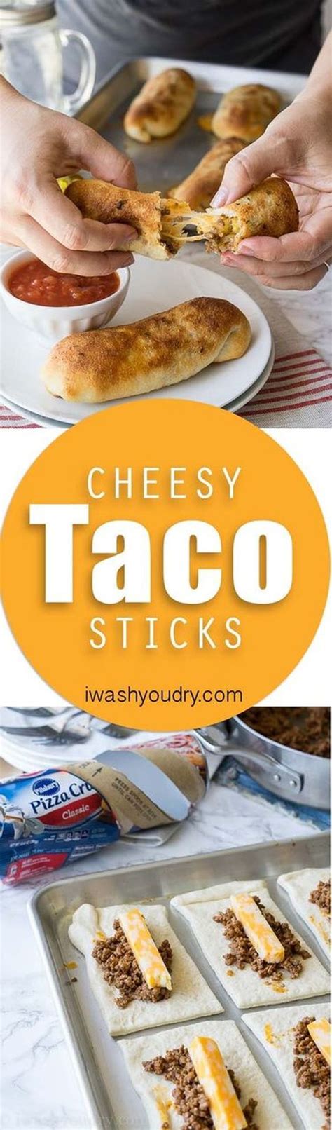 Combine the butter, garlic powder, and dry parsley, then generously brush over top of the taco breadsticks. CHEESY TACO STICKS - 1 Dozen | Food recipes, Food, Mexican ...
