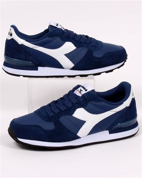 Diadora Camaro Leather Trainers Navywhite Mens Runners Sneakers
