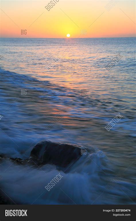 Blurred Sea Waves Image And Photo Free Trial Bigstock