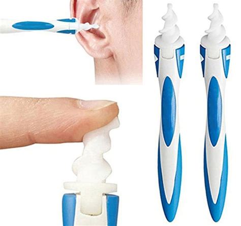 2 Ear Wax Cleaner Removal Easy Earwax Swab Remover Tool Soft