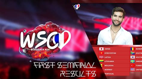 First Semifinal Results Bordeaux Wonderful Song Contest YouTube