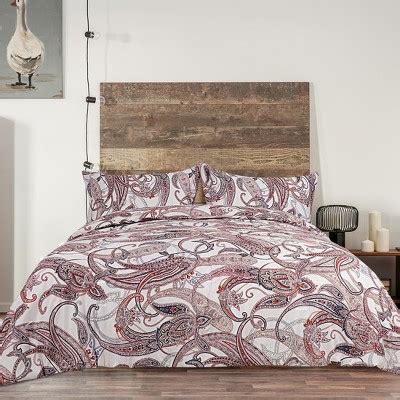 Piccocasa Soft Lightweight Comforter Sets Luxury Paisley Floral Pattern