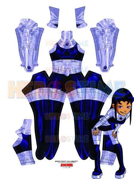 3d Print Custom Yj Teen Titans Blackfire Superhero Costume Women Girl