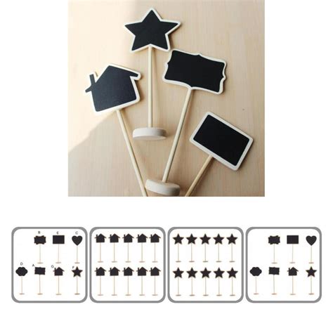 10pcs Mini Chalkboards Multi Purpose 7 Styles Fine Workmanship Message