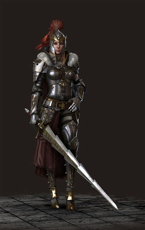 캐릭터 고급포폴반 김준목님 Armored Ladies Pinterest Fantasy female warrior