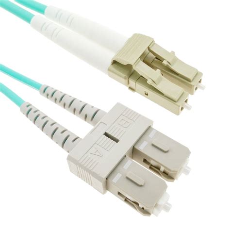 Om3 Fiber Optic Cable Lc To Sc Duplex 50125 Multimode 50cm Cablematic