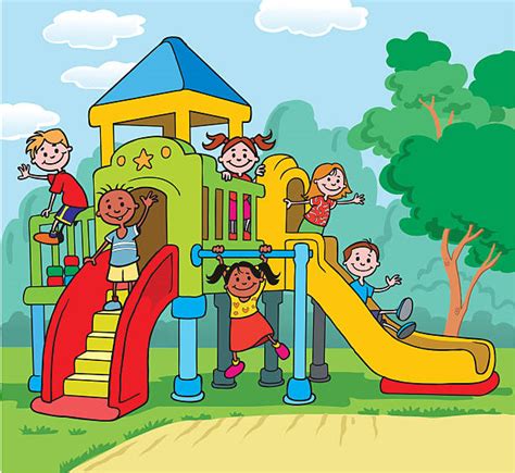 Clip Art Of Playing Outside Illustrations Royalty Free Vector Graphics