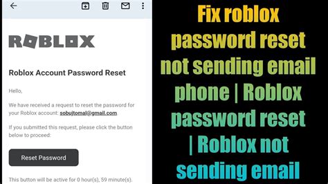 Fix Roblox Password Reset Not Sending Email Phone Roblox Password
