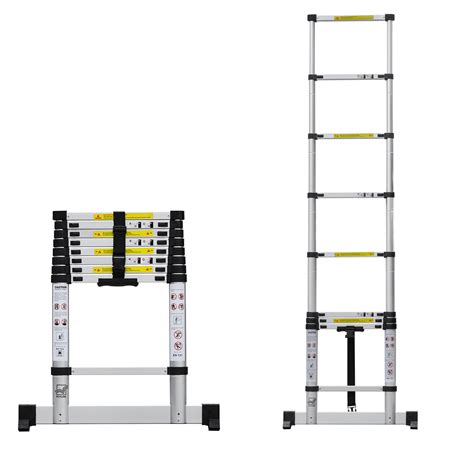 26m 9 Steps Portable Telescopic Ladder Aluminium Alloy