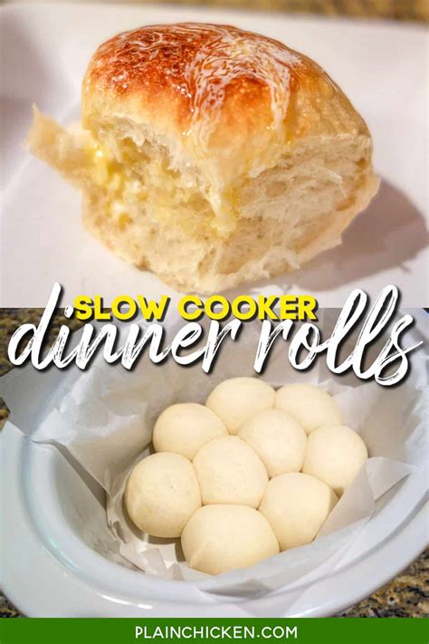 Slow Cooker Dinner Rolls Plain Chicken
