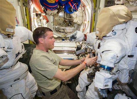 Suburban Spaceman Iss Astronauts Continue Preparations For Spacewalk Eva