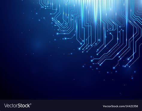 Abstract Lines Circuit Light Technology Background