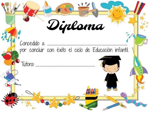 RECURSOS y ACTIVIDADES para Educación Infantil Diplomas para niños Plantillas de diplomas