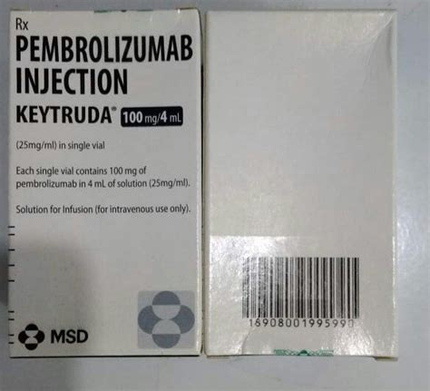 Keytruda Msd Pharmaceuticals Pembrolizumab Injection Mg Ml At Rs