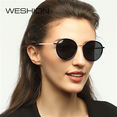 Round Sunglasses Women Polarized Brand Designer Mirror Lenses Retro Sun Glasses Men Pink