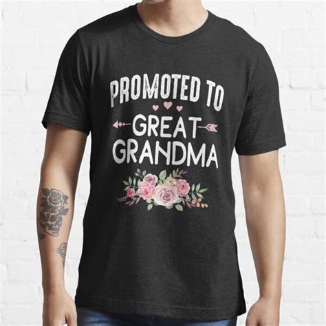 Cute Promoted To Great Grandma Granny Grandmother T Shirt For Sale