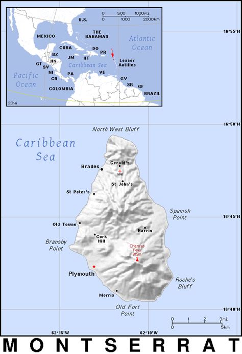Ms · Montserrat · Public Domain Maps By Pat The Free Open Source