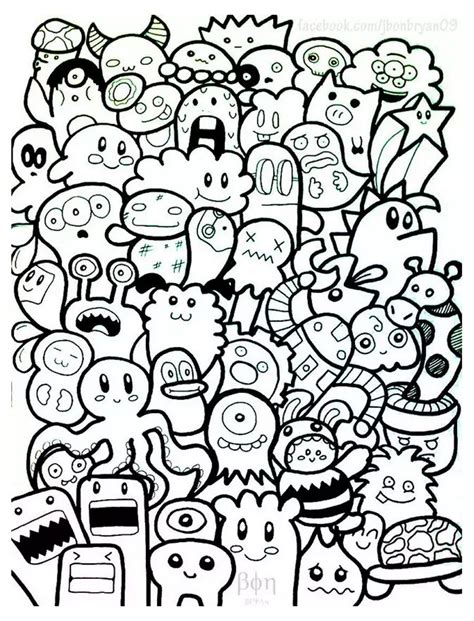 Doodle-art-to-print-for-free - Doodle Art Kids Coloring Pages