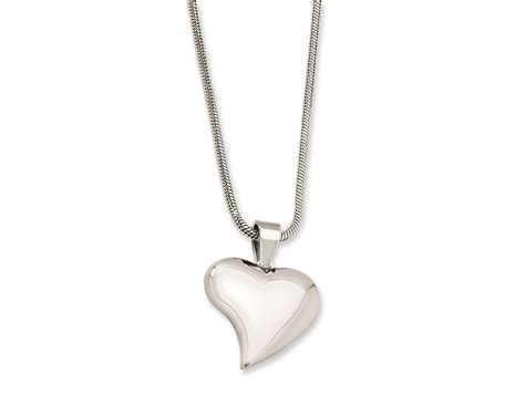 chisel heart pendant necklace srn244y ebay